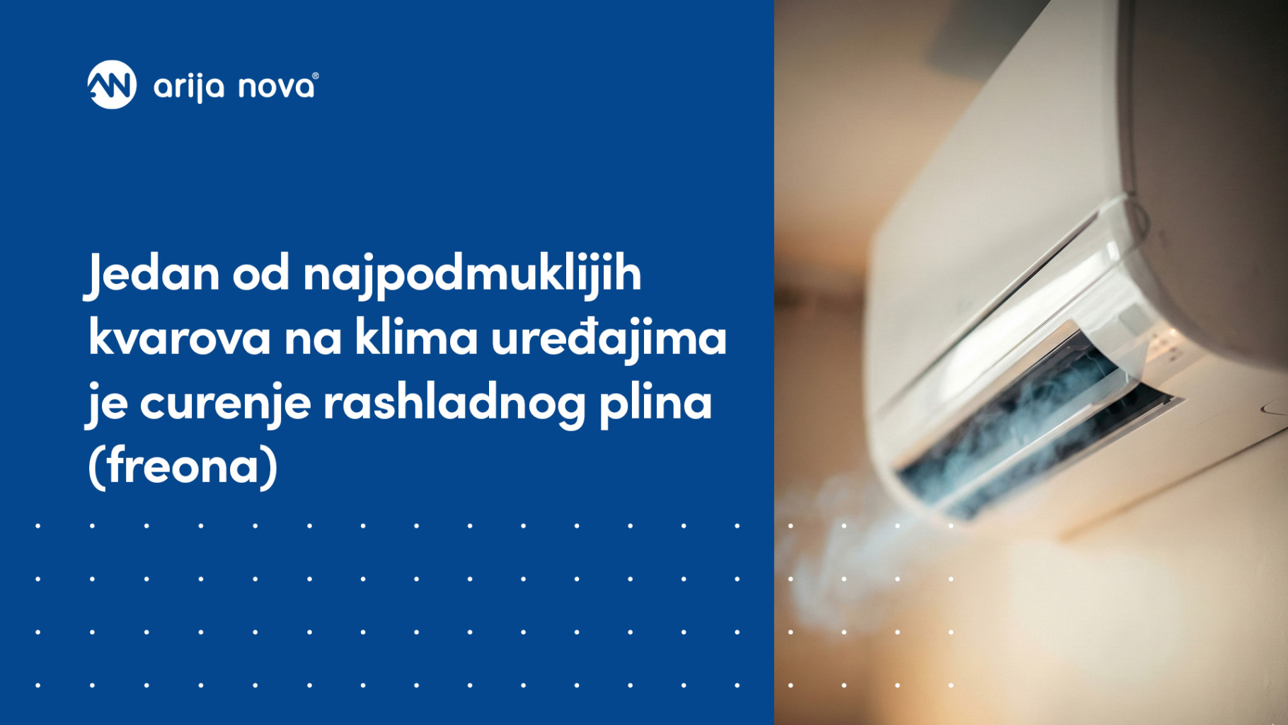 Saznajte 7 najčešćih kvarova klima uređaja: slabo hlađenje, gašenje, curenje vode, led, buka, daljinski problem i neugodan miris.